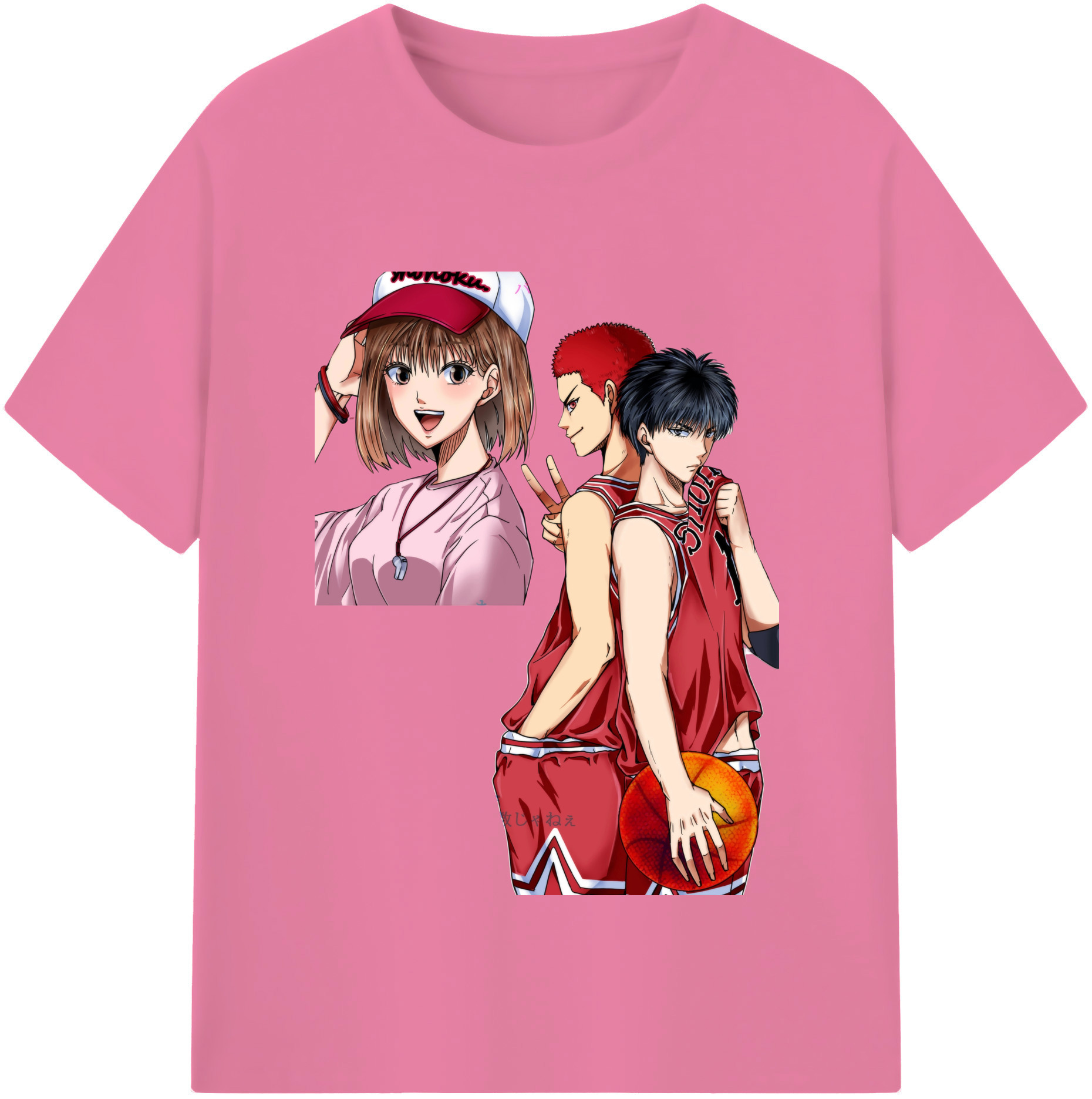 SLAM DUNK／スラムダンク 綿100％半袖Tシャツ（フロントプリント）
